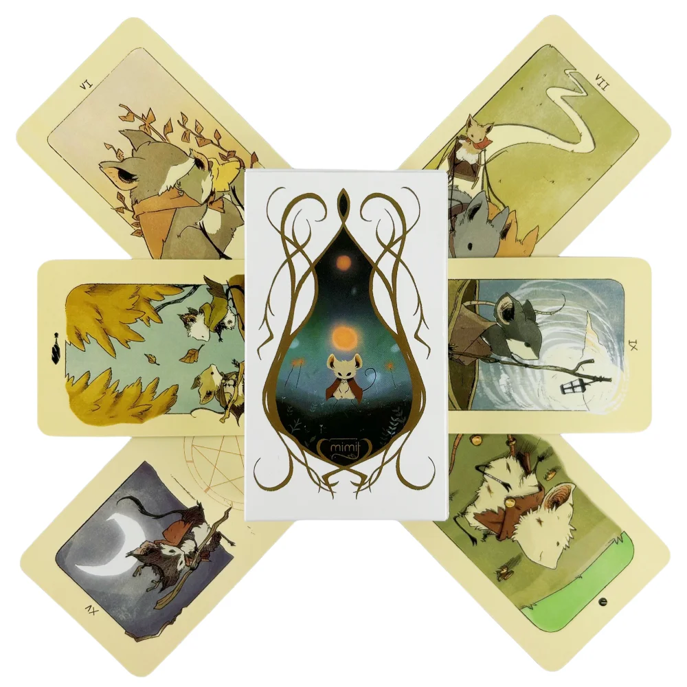 Big Mice Tarot Cards Divination Deck English Versions Edition Mimi Mouse Oracle Board Playing Table Game For Party