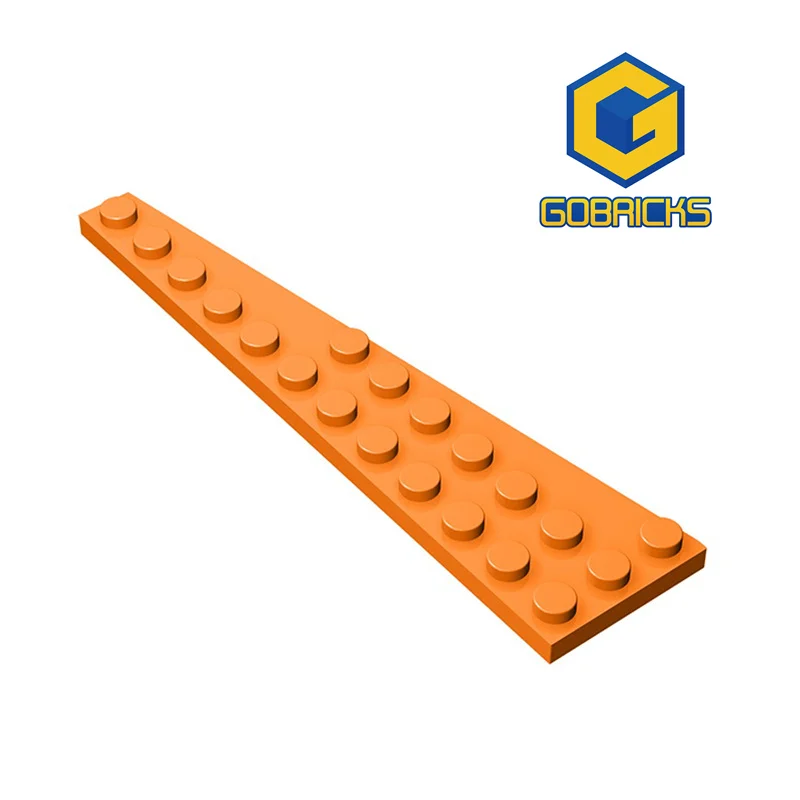 

Gobricks 10Pcs MOC Parts 47398 Wedge Plate 12 x 3 Right Compatible Bricks DIY Assmble Building Blocks Particle Brain Toy Gift