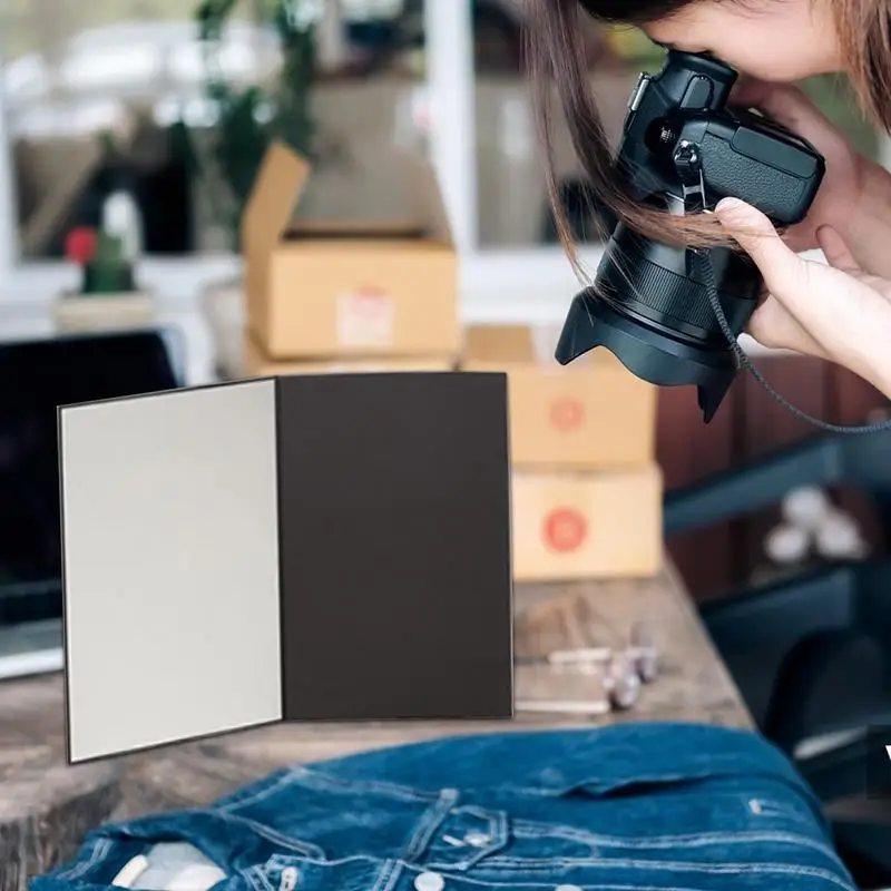 사진 조명 반사판 11.8 X 16.5 인치 접이식 반사판 배경 음식 및 제품 사진을 위한 사진 배경