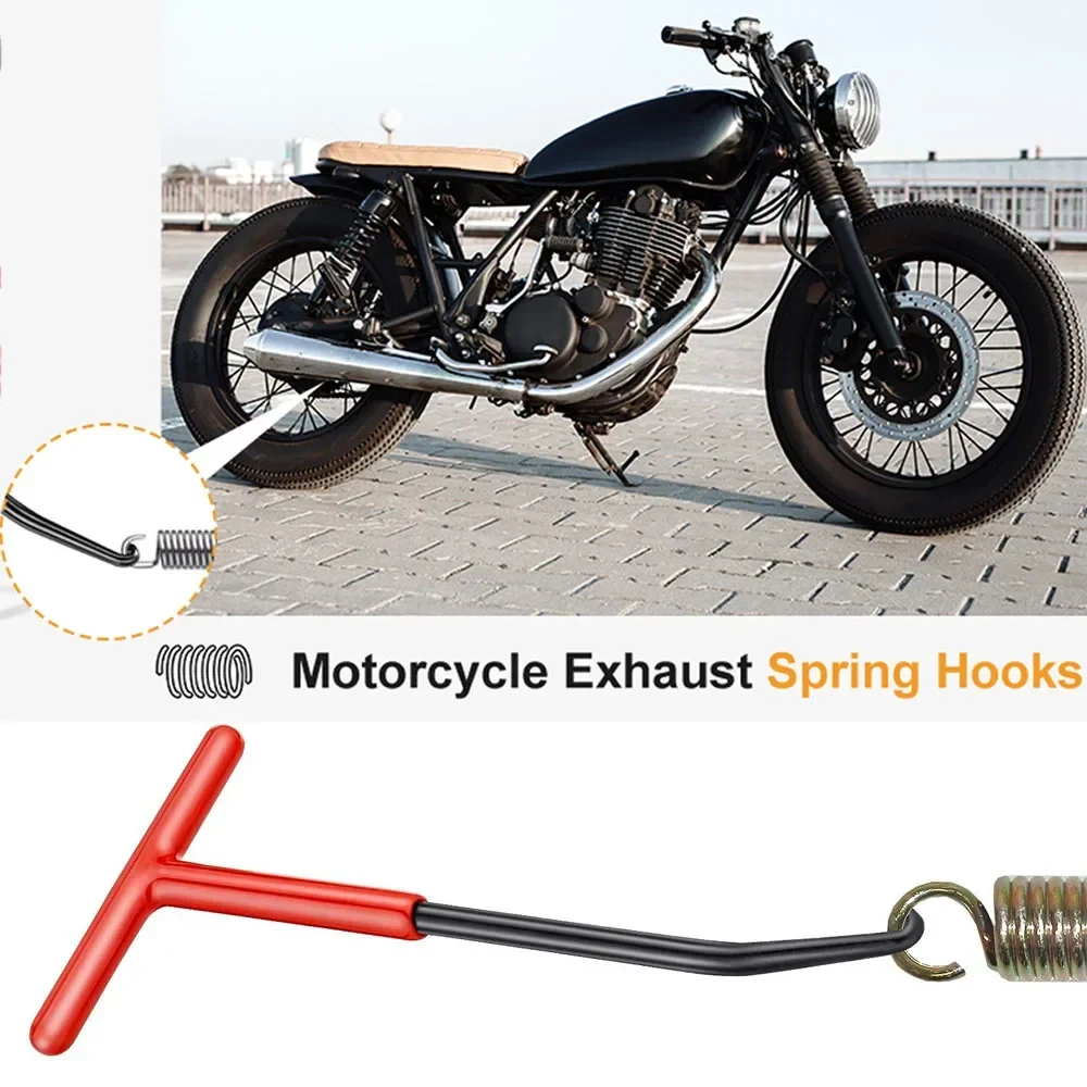 

1pc Motorcycle Exhaust Spring Hook Universal T Shaped Handle Exhaust Pipe Spring Puller Installer Hooks Removal Repair Tool