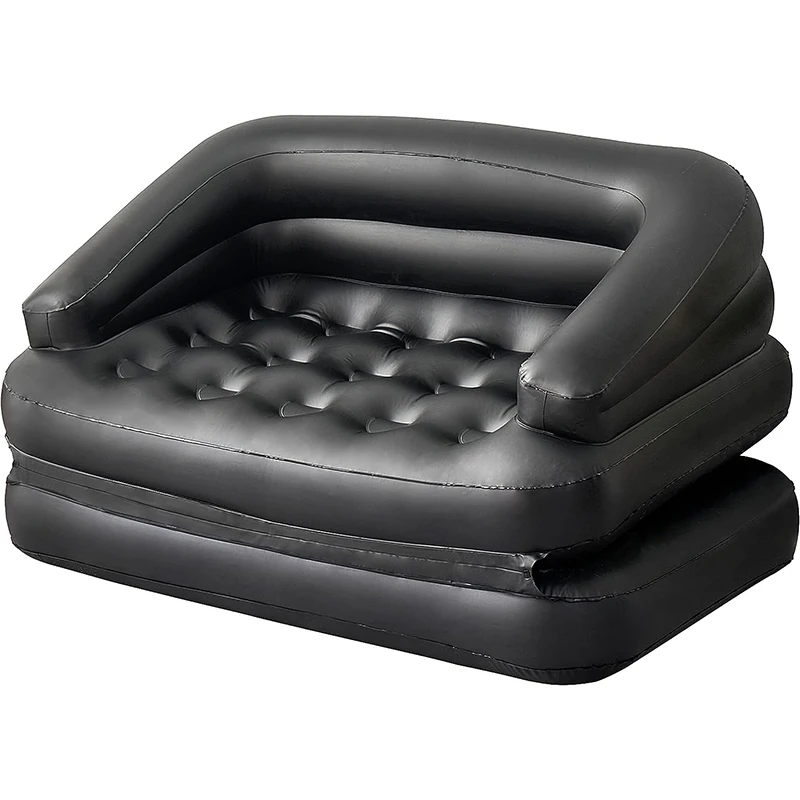 Outdoor Wholesale Inflatable Mattress Smart Electric Camping Inflatable Sofa Foldable Double Flocked Sofa