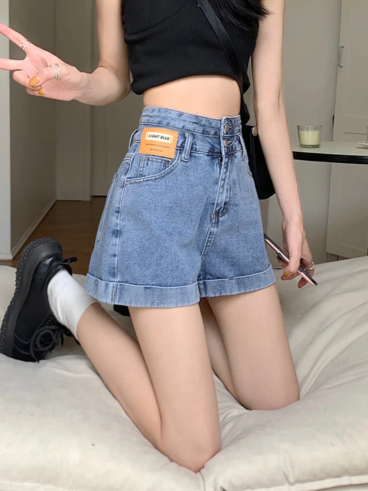 Shorts Womens High Street Fashion Office Lady Chic Tailored Loose Fit Wide Leg Belted Zipper Fly Elegant Urban Commute Style