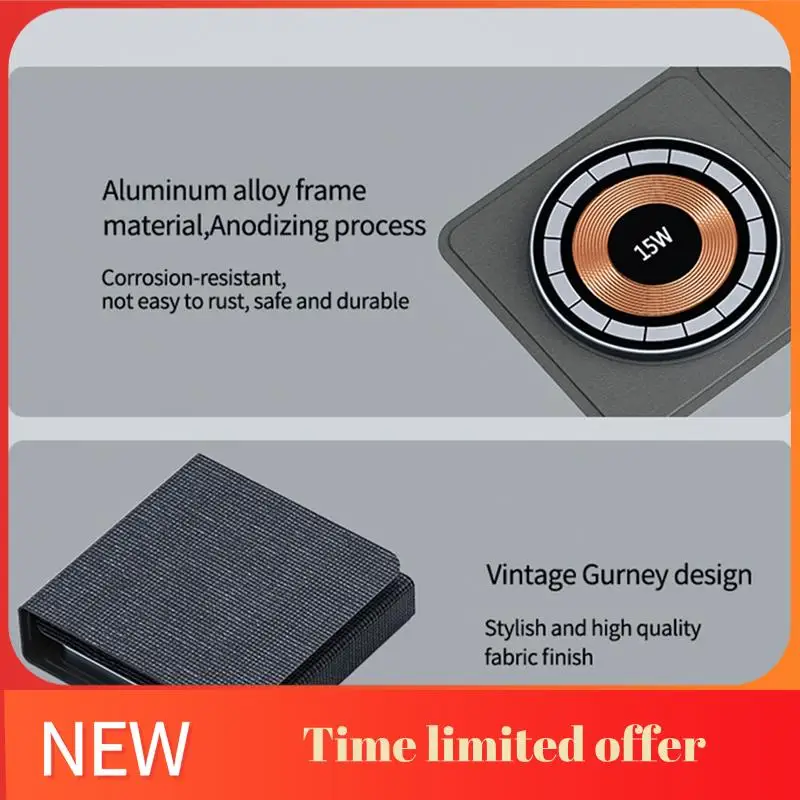 

A42T-3-In-One Foldable Wireless Charger Pad For Iphone/Iwatch/ Magnetic Foldable 3 In 1 Wireless Charging Station Easy To