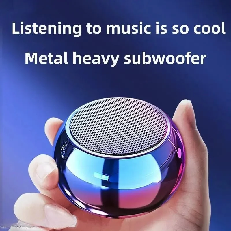 

Electroplating Dazzling Colors Wireless Bluetooth Speaker Portable Metal Heavy Stereo Surround Subwoofer Outdoor Mini Speakers