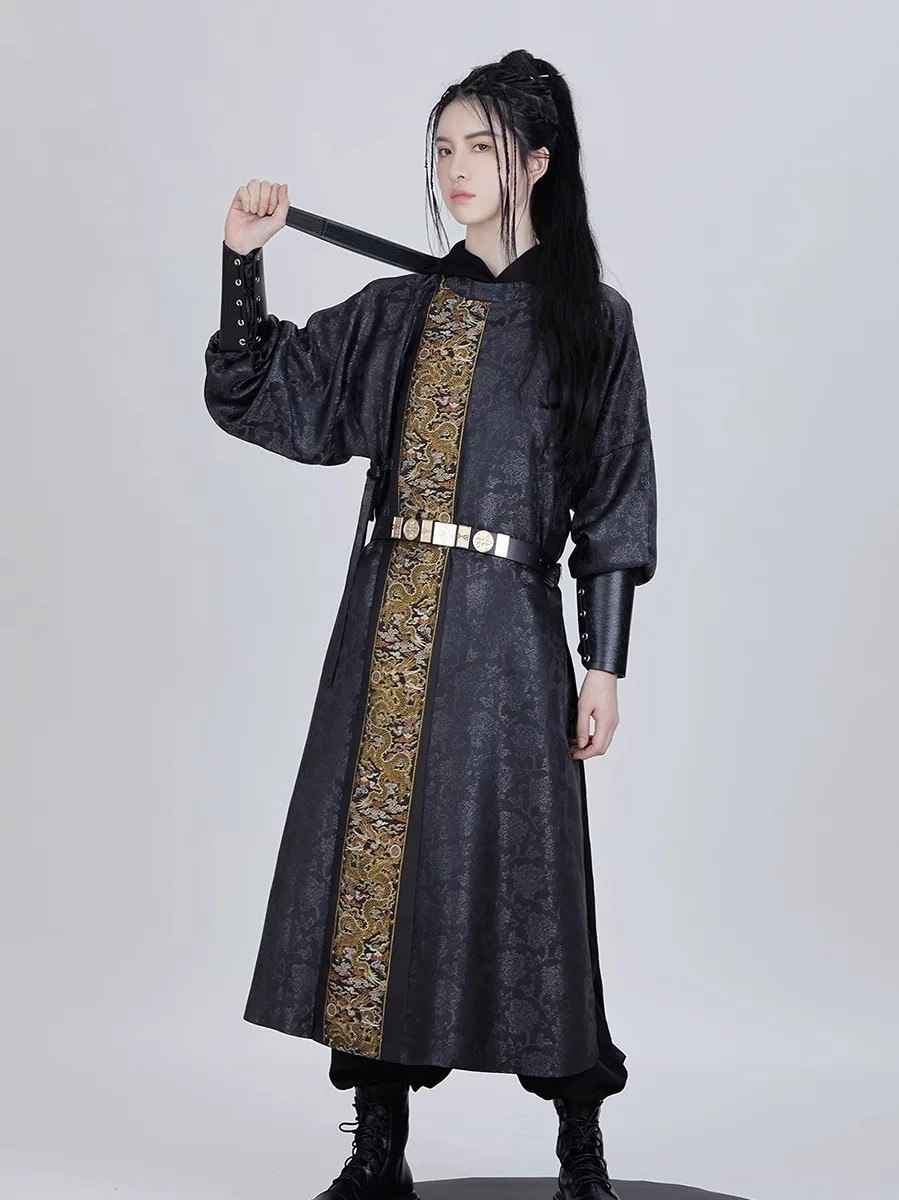 Chinesische Hanfu Rundhals Robe Anzug einzelne äußere Robe Männer und Frauen im gleichen Frühling und Sommer