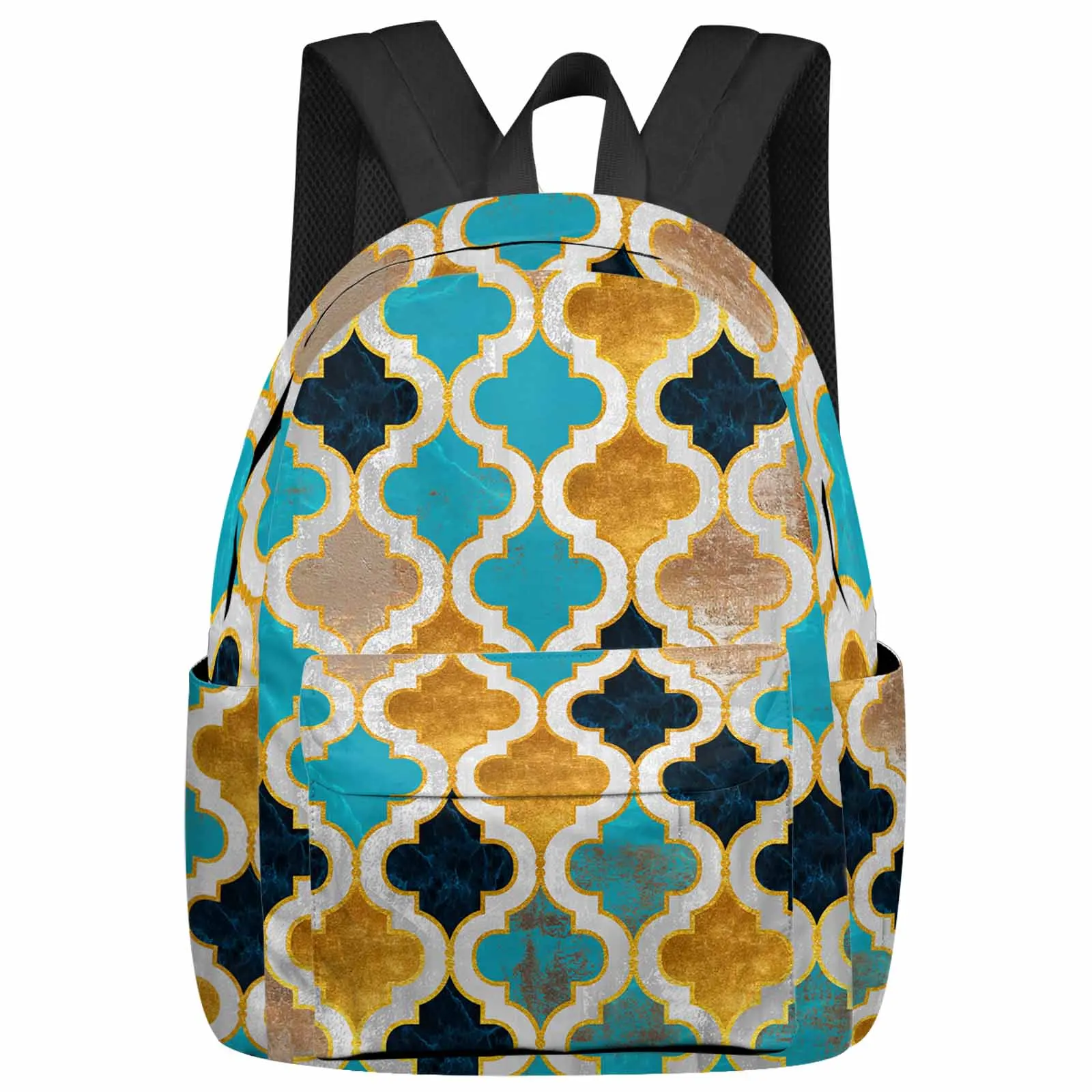 Vintage Abstract Modern Morocco Backpack School Bags for Teenagers Students Laptop Bag Women's Casual Travel Backpack