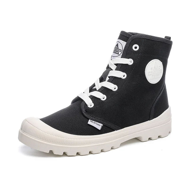 

Мужские высокие кеды из вулканизированной ткани 2026: классические черно-белые повседневные кроссовки в уличном стиле от Cool Street Brand (Tenis Masculino)