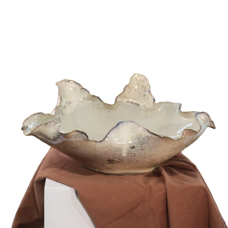 زخرفة أطباق فاكهة سيراميك الجنين المسحوب يدويًا، أدوات المائدة، غرفة المعيشة المنزلية، طبق الوجبات الخفيفة المتقدم #1