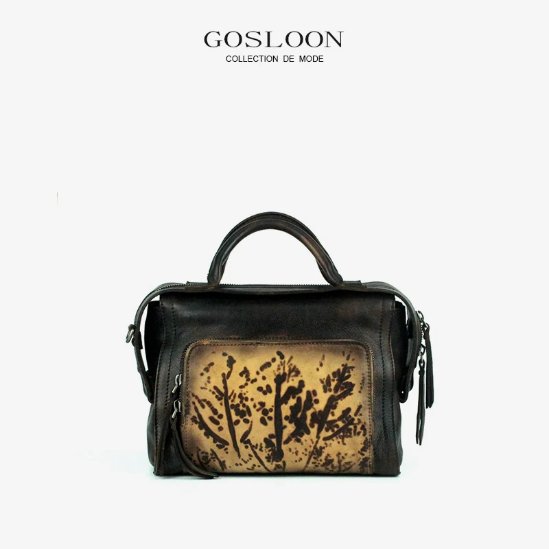 

GOSLOON- Original hand-painted new women's bag craft level fashion luxury handbag brand designer messenger shoulder