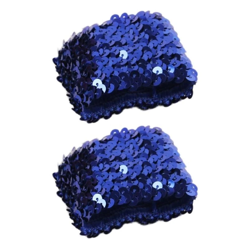 5ASD luccicanti polsini senza dito senza paillettes oversleeves maniche a braccio elastico coperture per polso per eventi