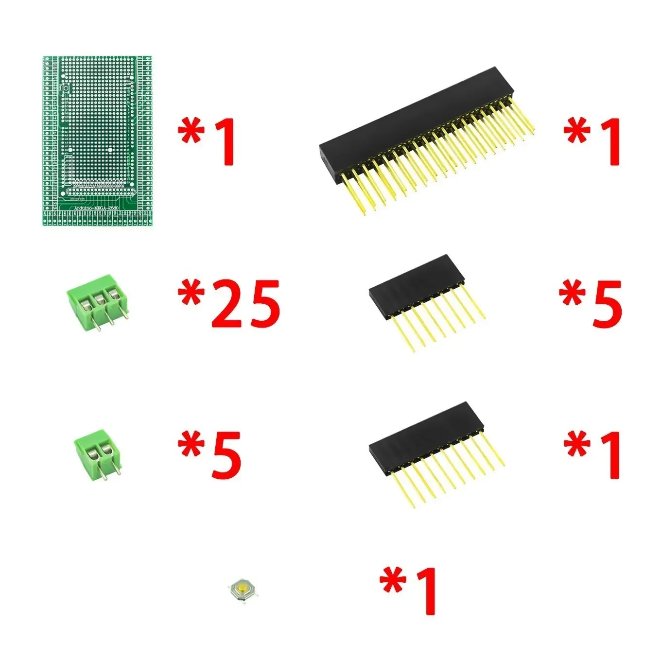 Mega2560 r3,arduino mega 2560と互換性のある両面PCBプロトタイプネジ端子台シールドボードキット