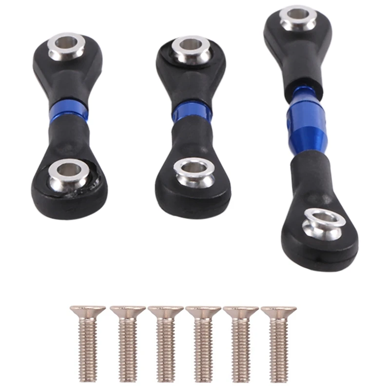 3 Stück Metall-Lenkstange Verbindungsstange für Tamiya TT-01 TT01 1/10 RC Auto Upgrade-Teile Zubehör