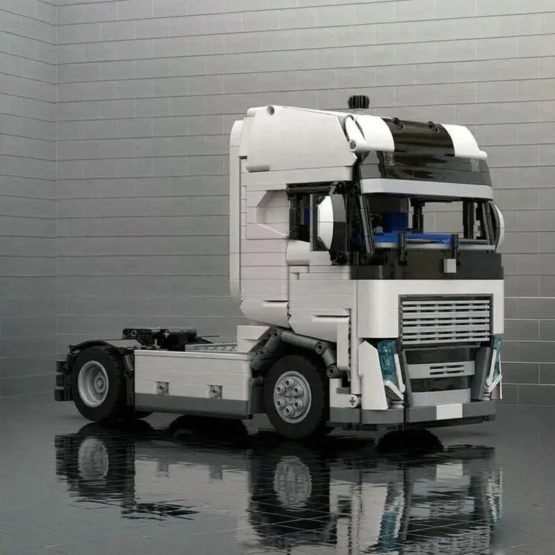 Transport Truck MOC-121673 Classic Truck Front Semi-Trailer Model Blocks 1356 Pieces Building Blocks Toy, Christmas Gift