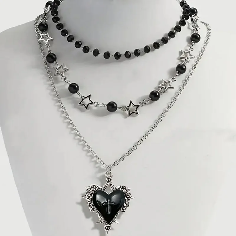 New Arrival Heart of Thorn Necklace Fashion Personalized Dark Gothic Niche Subculture Trendy Hip Hop Jewelry