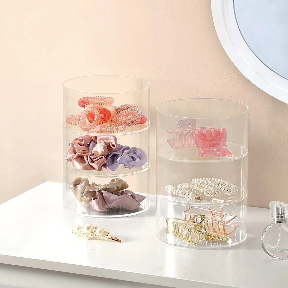 ELBA_Belt Boxes Can Be Stacked. Jewelry Storage Box Cylindrical Belt Watch Dustproof Storage Box 2-Layer