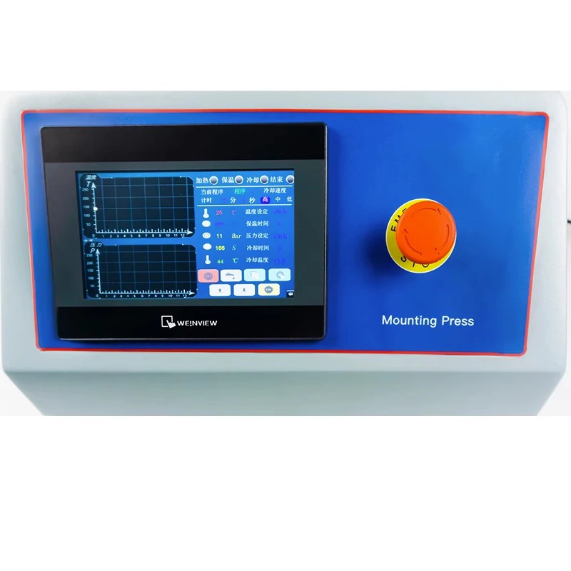 MP-210 Máquina automática de montaje en caliente, máquina de montaje, detector metalográfico de pantalla táctil, equipo de material analítico