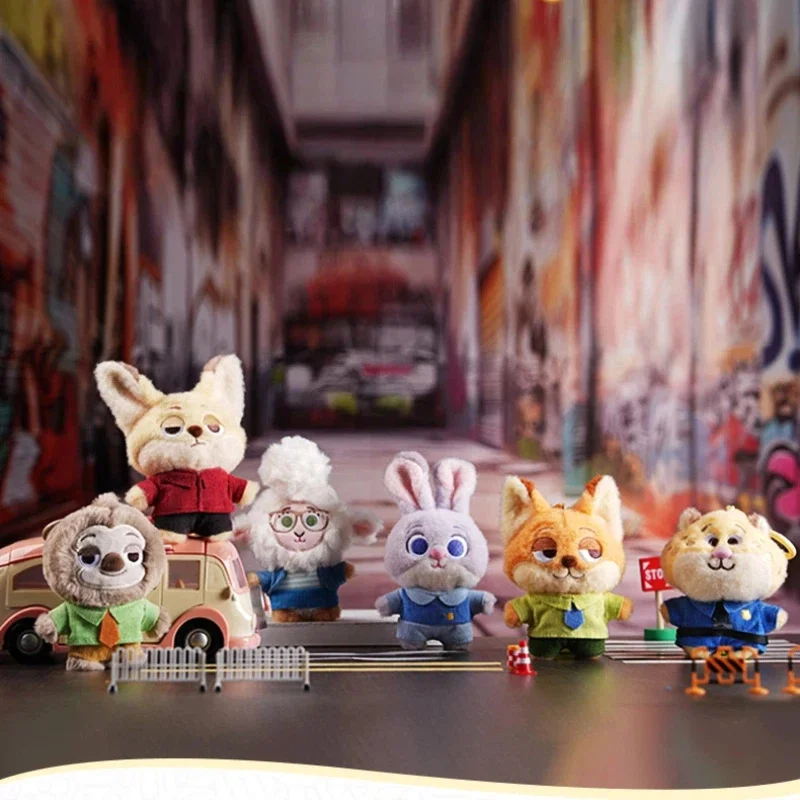 Authentique Potdemiel Zootopia Judy Nick Couple sac à dos pendentif Kawaii porte-clés en peluche poupée voiture décoration anniversaire Surprise cadeaux