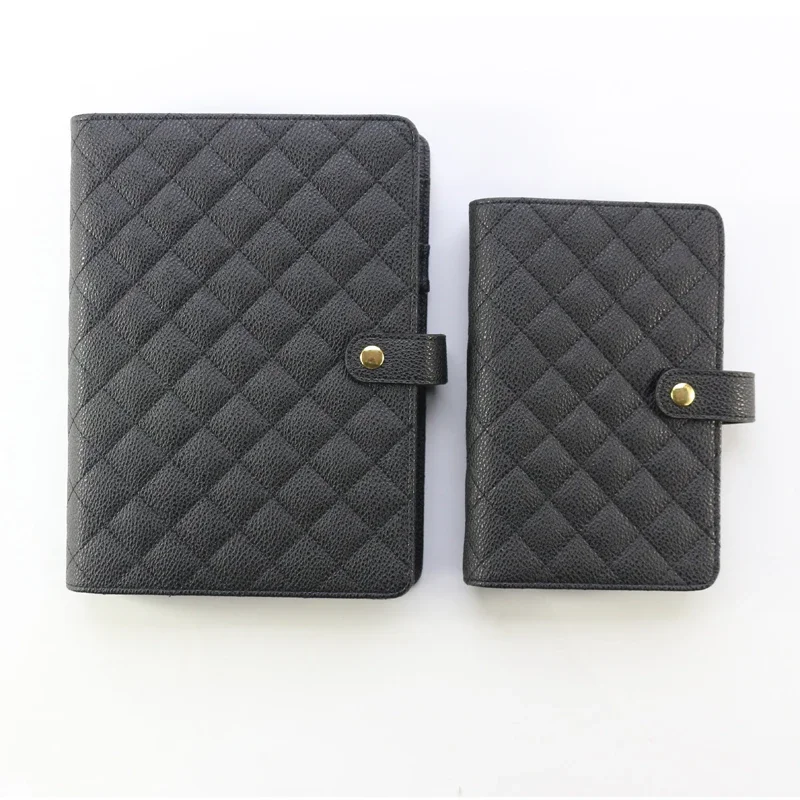 Domikee original leather hardcover binder spiral notebooks and journal stationery,personal binder agenda planner organizer A5A6