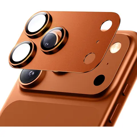 Orange Kameraobjektiv-Schutzhülle für iPhone 17 Air 16 Pro Max 15 Plus 14 13 Mini 12 11 Schutzfolie Telefonzubehör