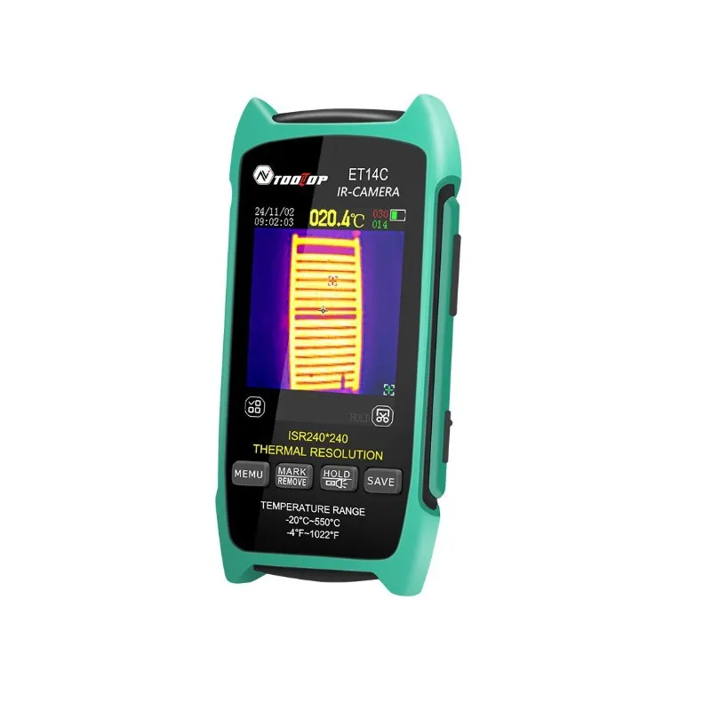 25Hz ET14C 2.8 polegadas Termovisor ISR240x240 Câmera de imagem térmica Termografia Detecção de falhas elétricas com micro-lente ABUA