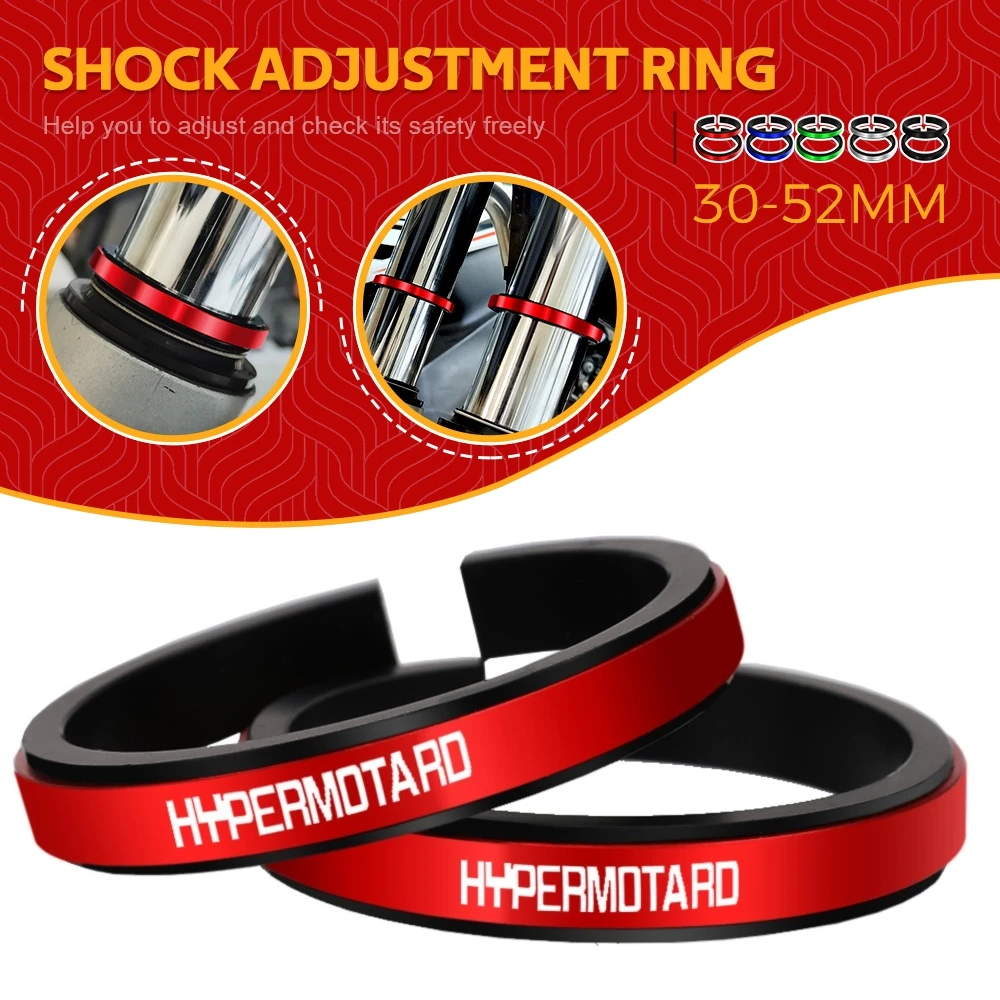 For Ducati Hypermotard 950 950SP 1100 EVO Motorcycle Adjustment Shock Absorber Auxiliary Rubber Ring CNC Accessories 30MM-52MM