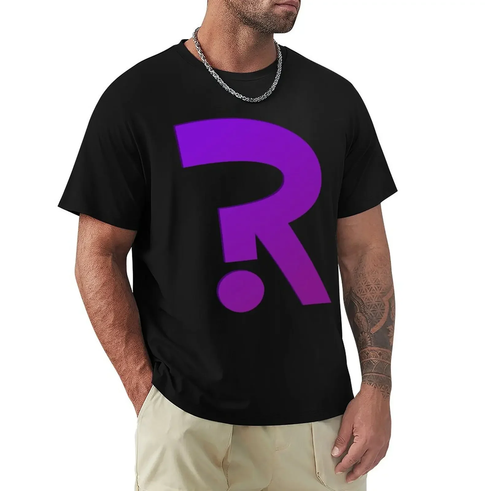 ?R - Riddler Logo T-Shirt Blouse blacks summer top t shirt for men