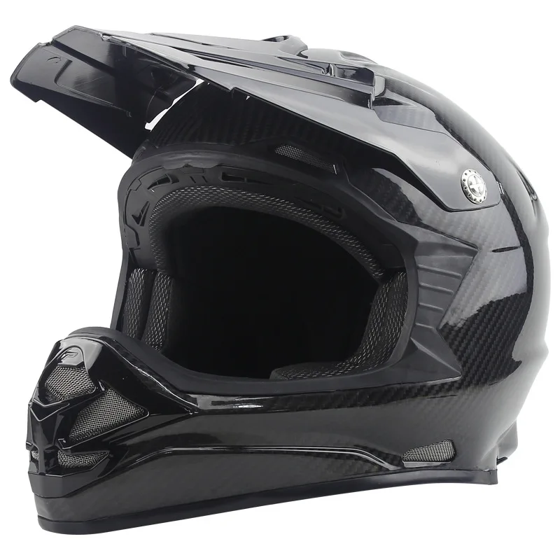 DOT Approved Carbon Fiber Helmet Motorcycle Motorcross Light Weight Cascos Handmade Racing Riding Summer Helmet Capacetes