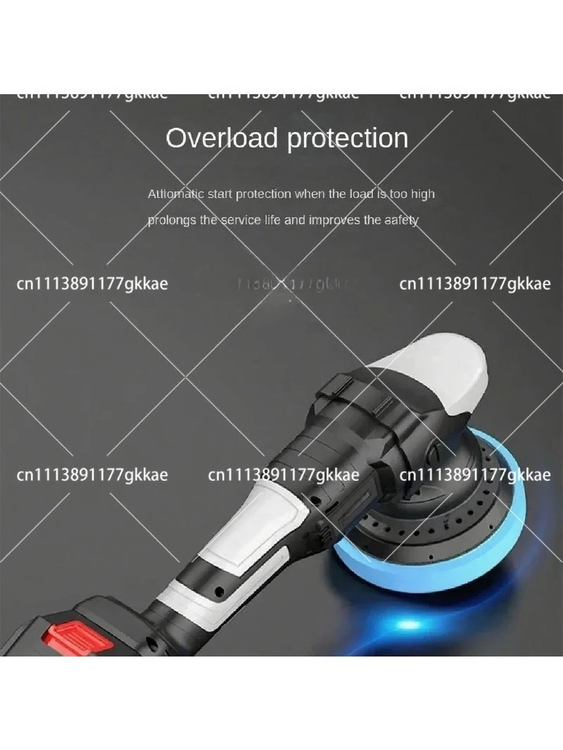 21V Cordless Polisher Eccentric Electric Waxer for Car Motorcycle Detailing, Lithium Battery Powered