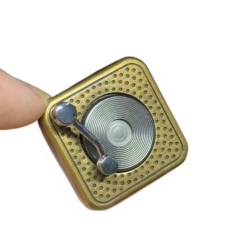 Premium EDC Metal CD Mechanism Fidget Spinner - Magnetic Snap Coin Push Spinner for Adult Stress Relief ( Tech Alloy)​