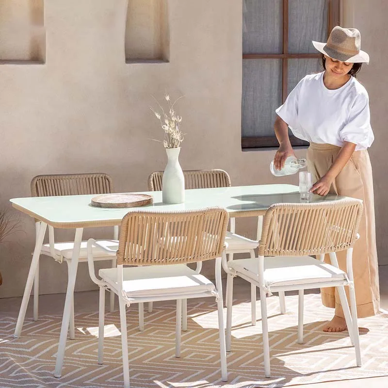 

Скандинавские садовые стулья для газона, ресторанная терраса, уличные современные садовые стулья, водонепроницаемая алюминиевая мебель Silla De Jardín MHSF