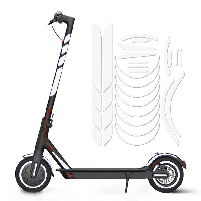 1Set Elektrische Roller Reflektierende Aufkleber Für Xiaomi M365 PRO Für Ninebot Max G30 G30D Dekoration Warnstreifen Fluoreszierende Körper