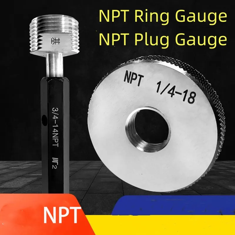 1pcs Taper Pipe Thread Plug Gauge  / Thread Ring Gauge Measure Tool NPT1/16-27 3/8-18 1/4-11.5 NPT2