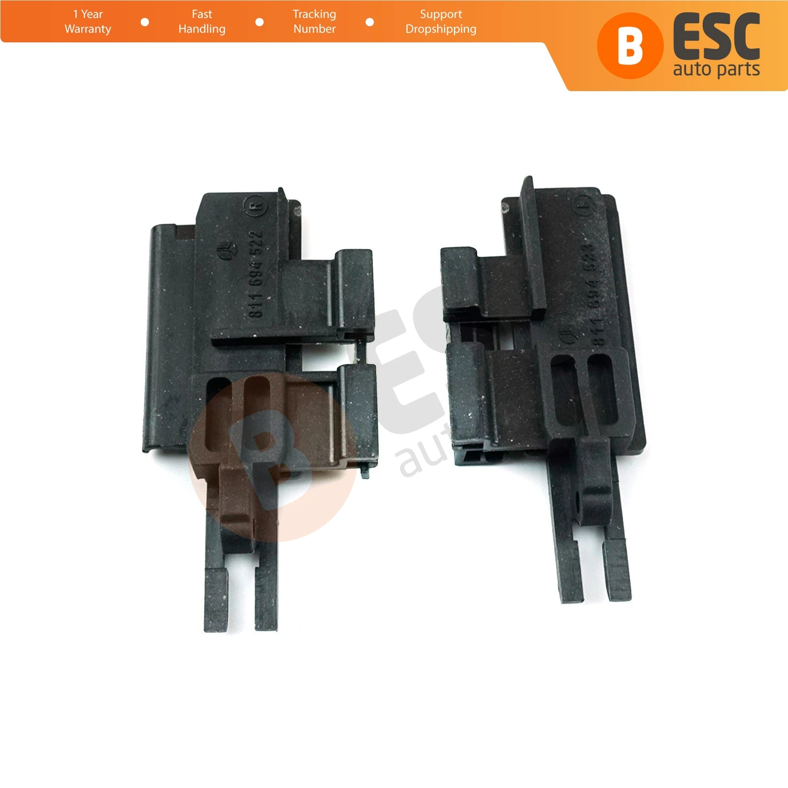 ESR26 Glass Sunroof Slider Guide Rail Left and Right Bracket Clips 811694522, 811694523 for BMW E39 E53 X5 M5 540i 530i 528i