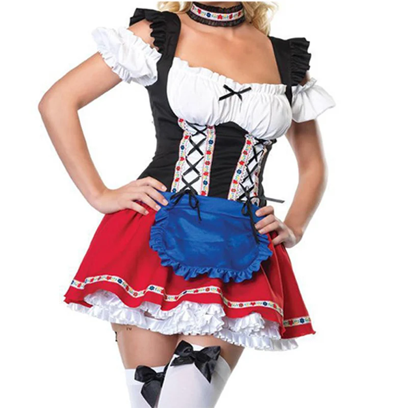 XL 2XL 8605 panienka pokojówka piwo niemieckie Heidi Oktoberfest Gretchen kostium