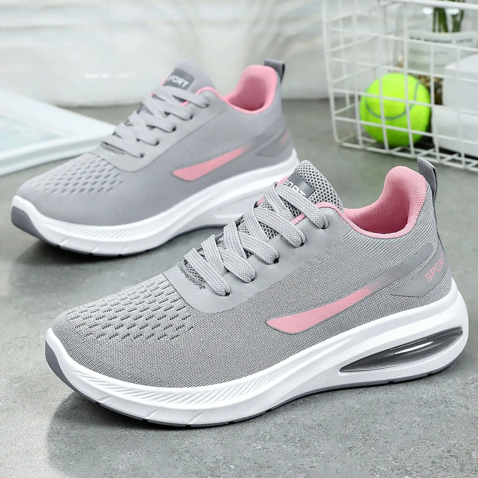 Women's Sports Shoes, Breathable Mesh Lace Up Sneakers, Lightweight Low Top Casual Tennis Shoes For Summer Outdoor Walking Soccer Cleats.sx260618091803615276410
