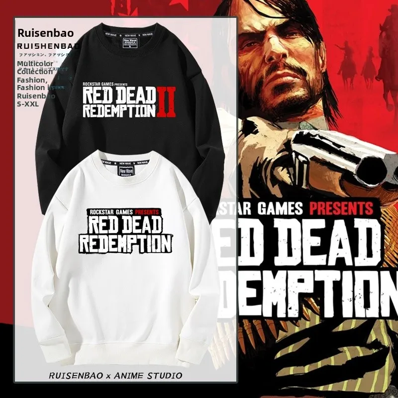 

Wild West Redemption Reset Version PS5 Host Game R Star Linked round Ne Sweatirt Spring Autumn Men Loose Fit Casual Sle