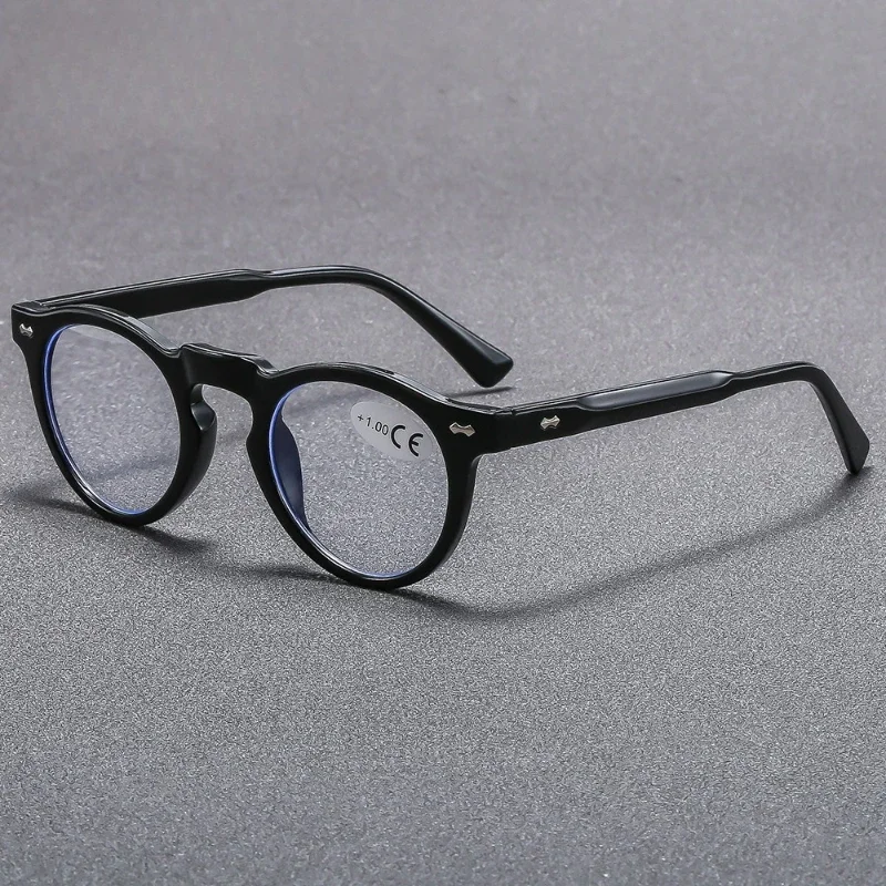 Retro Round Frame Reading Glasses Men Women Anti Blue Light Trends Eyeglasses Fashion High Definition Far Sight Eyewear +1.5+2.5 - Image 2