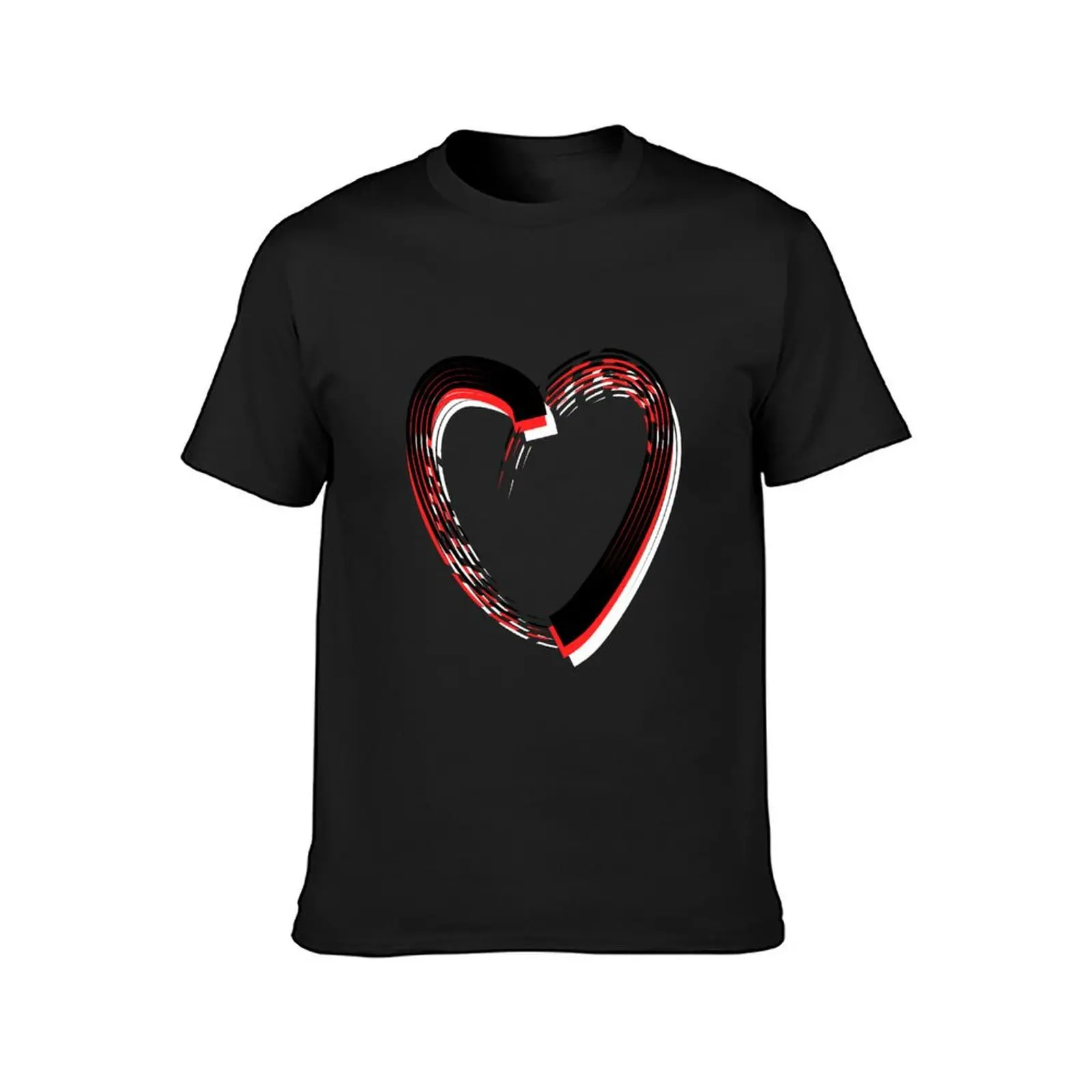 Simple black heart shape drawing. T-Shirt shirts graphic tees Blouse mens big and tall t shirts