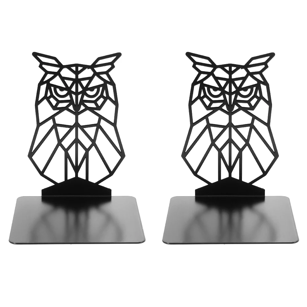 Wise Owl Book Ends for Shelves Iron Bookends Duty Bookends for Heavy Book Organizer Book Bookrack Stand Shelf Decoration