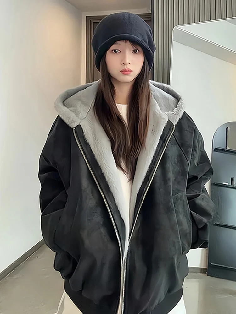 남성용 티엔드 가죽 재킷 후드와 퍼 칼라가 있는 가을 겨울용 면 패딩 방수 마운틴 이글 코트 청소년용