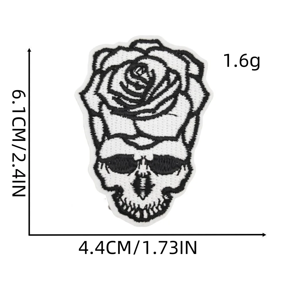 Cartoon Embroidered Skull Patches For Clothing DIY Jeans Backpack Decoration Sewing Badge Fabric Appliques