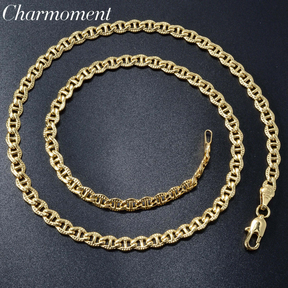 

Hiphop Punk Curb Cuban Necklace for Men 18K Gold Color Italian Copper Women's Neck Chain Necklace Wedding Engagement Jewelry