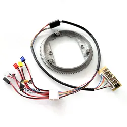 1/16 360° Electric Slip Ring Metal Big Small Rotating Gear for Heng Long TK7.0 6.0 Maindbord RC Tank Tiger I Leopard2A6 M1A2