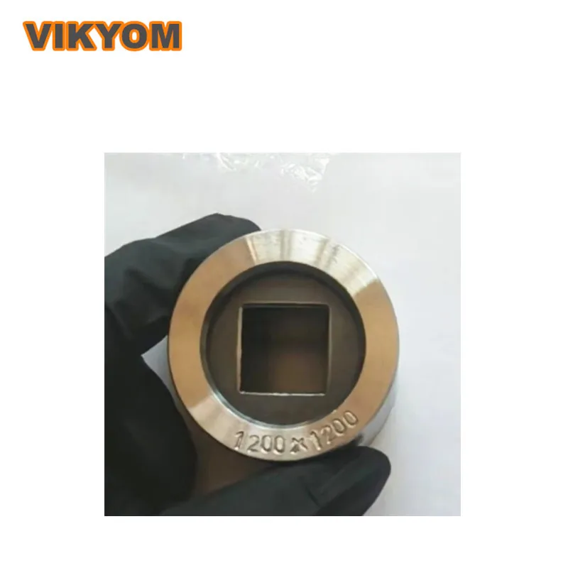 قالب رسم مربع من الفولاذ التنغستن أنبوب رسم بفتحة كبيرة 12 × 12 رسم دائري ماسي متعدد البلورات قالب رسم معدني #2