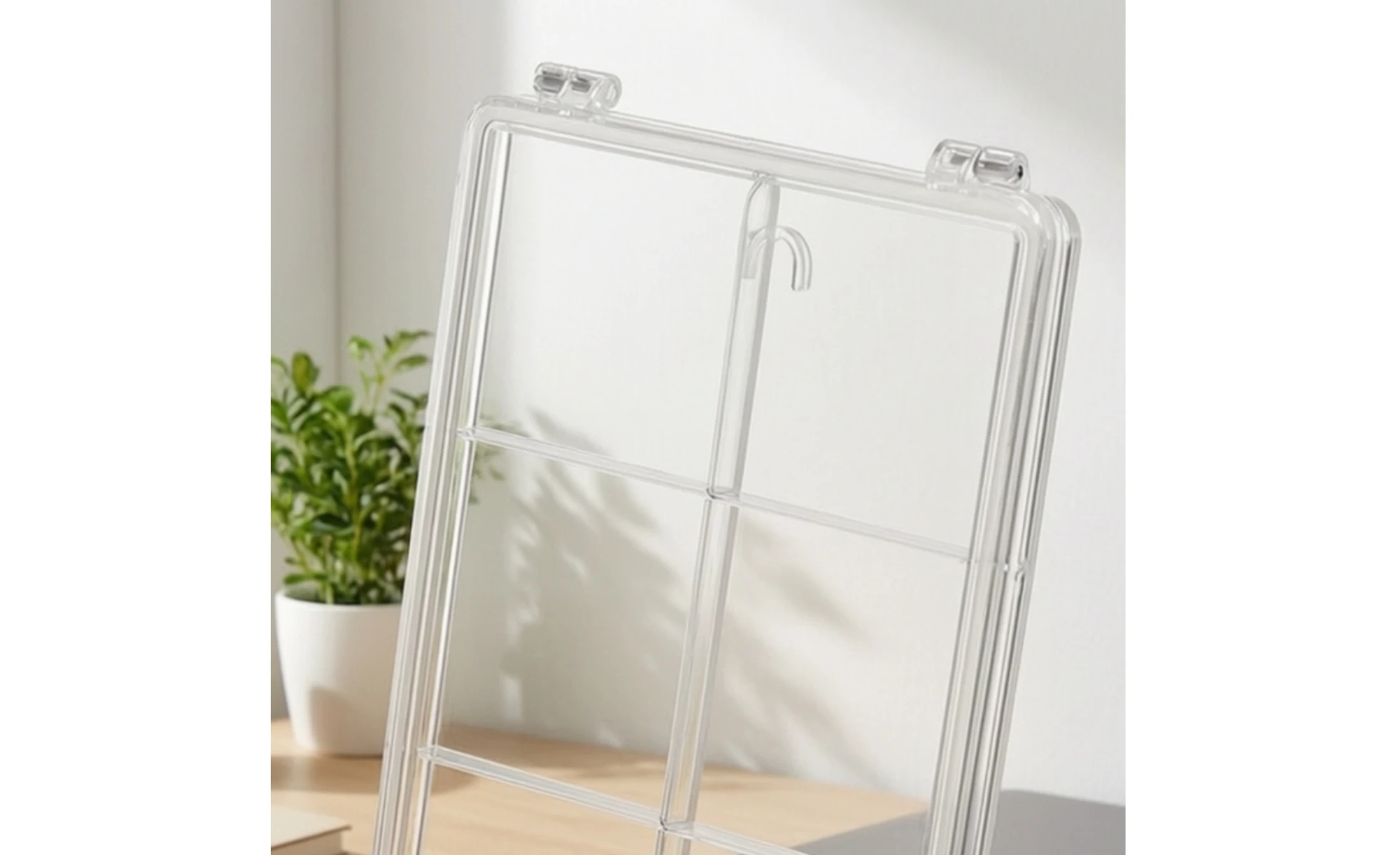 Tabletop Display Case with Compartments Transparent Acrylic Display Case with Stand Organizer Dustproof Sturdy for Collectors