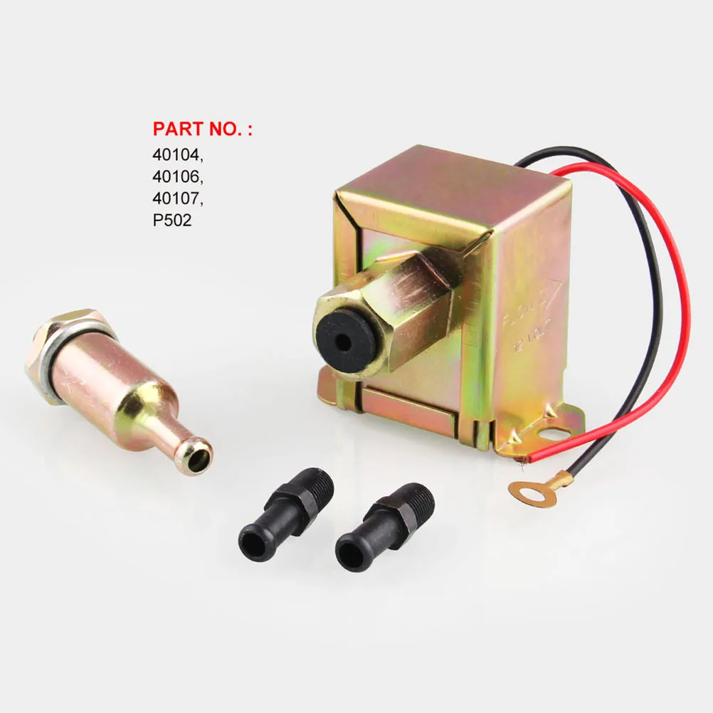 

Fuel Pump 12V 4-6Psi Copper Electronic Oil Burning Pump Car Refitting Accessories Sturdy Metal Universal Petrol Supply Tool