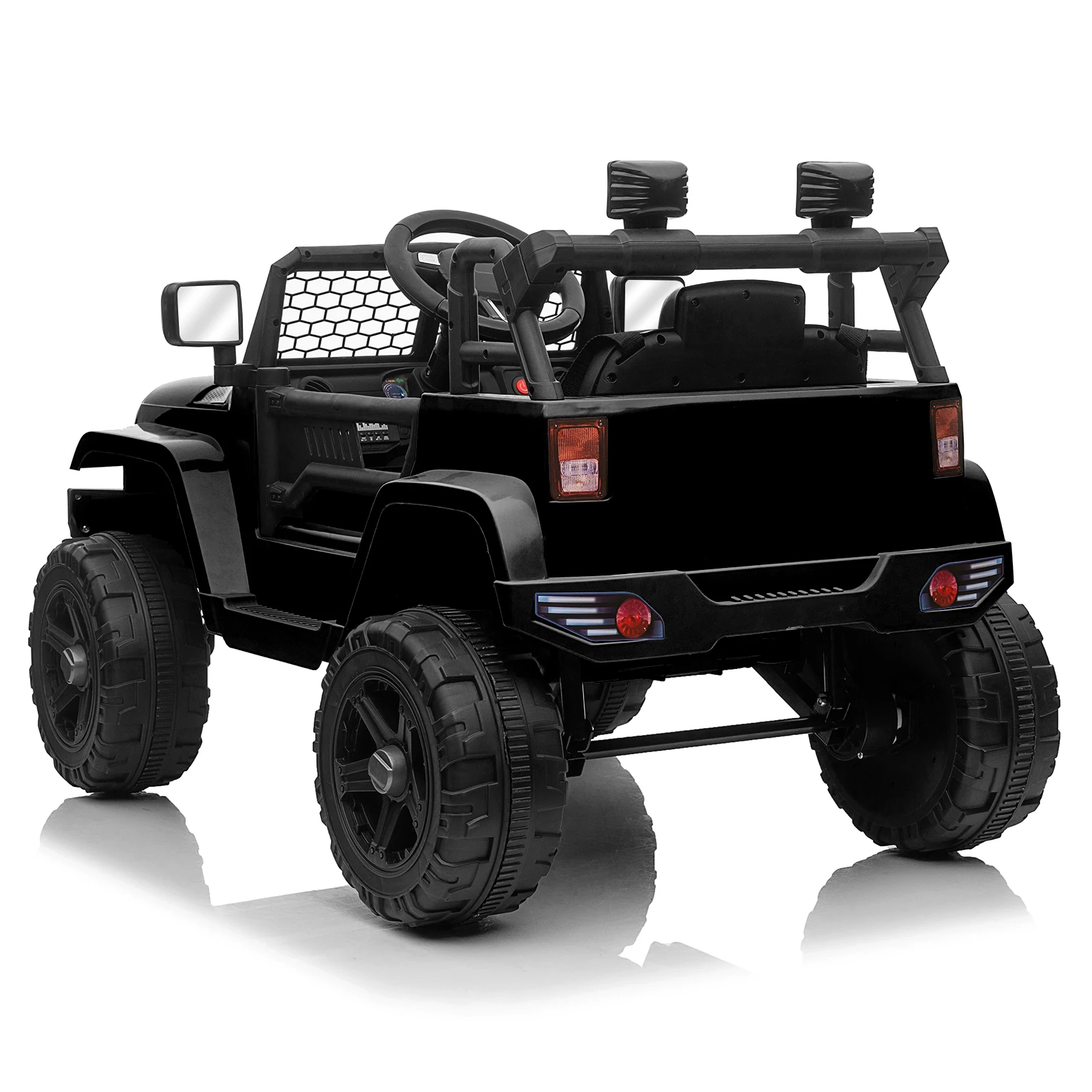 LEADZM-unidad Dual 12V 4.5A.h con mando a distancia 2,4G Jeep, color negro