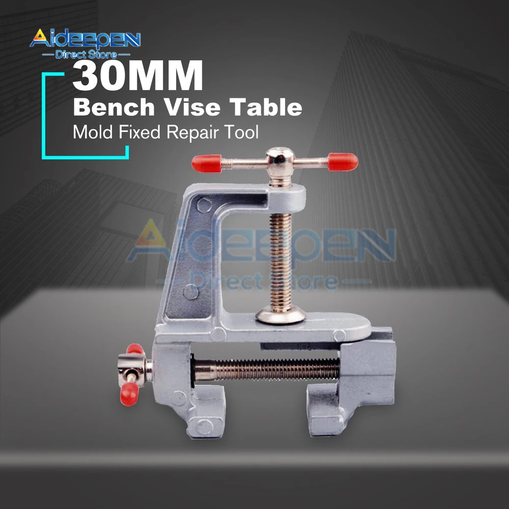 Mini Bench Vise Muliti-Funcational Table Screw Vise Aluminium Alloy 30mm Table Bench Clamp Vise for DIY Craft Mold Fixed Repair