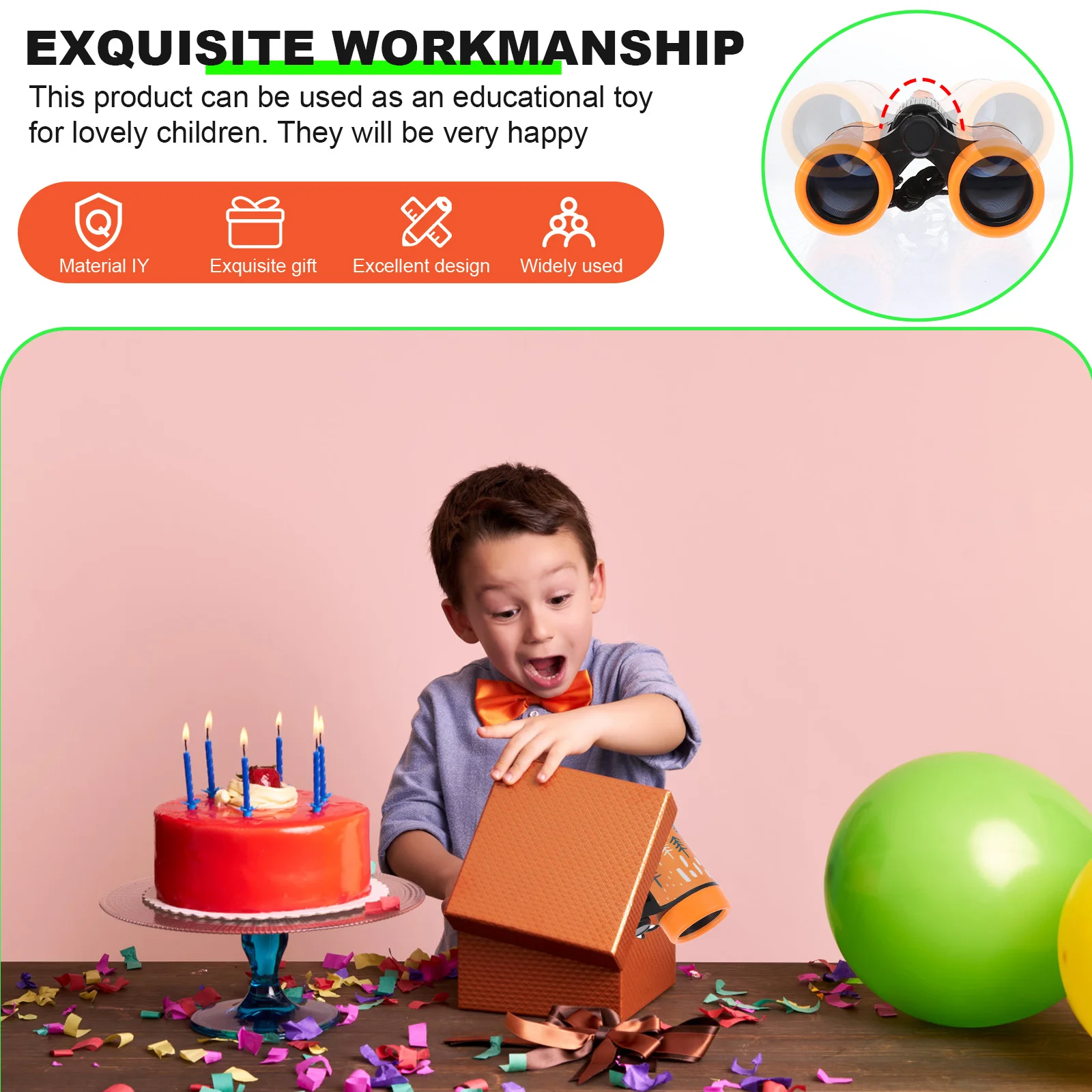 تلسكوب محمول للأطفال الذكاء التعليمية هدية رائعة الحرفية دائم العملي استكشاف الطبيعة علوم الأطفال