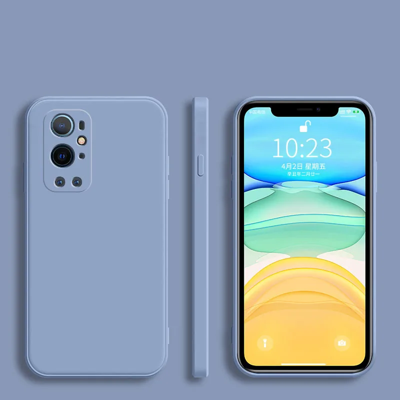 Luxury Square Soft Silicone Case on For OnePlus One Plus 10 9 9R 9RT 8 7 7T Pro Nord CE 2 5G Coque Solid Color Back Cover